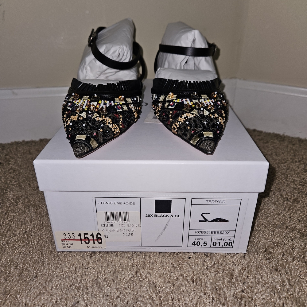 Dior Black Beaded Women's Shoes - Picture 3 of 6